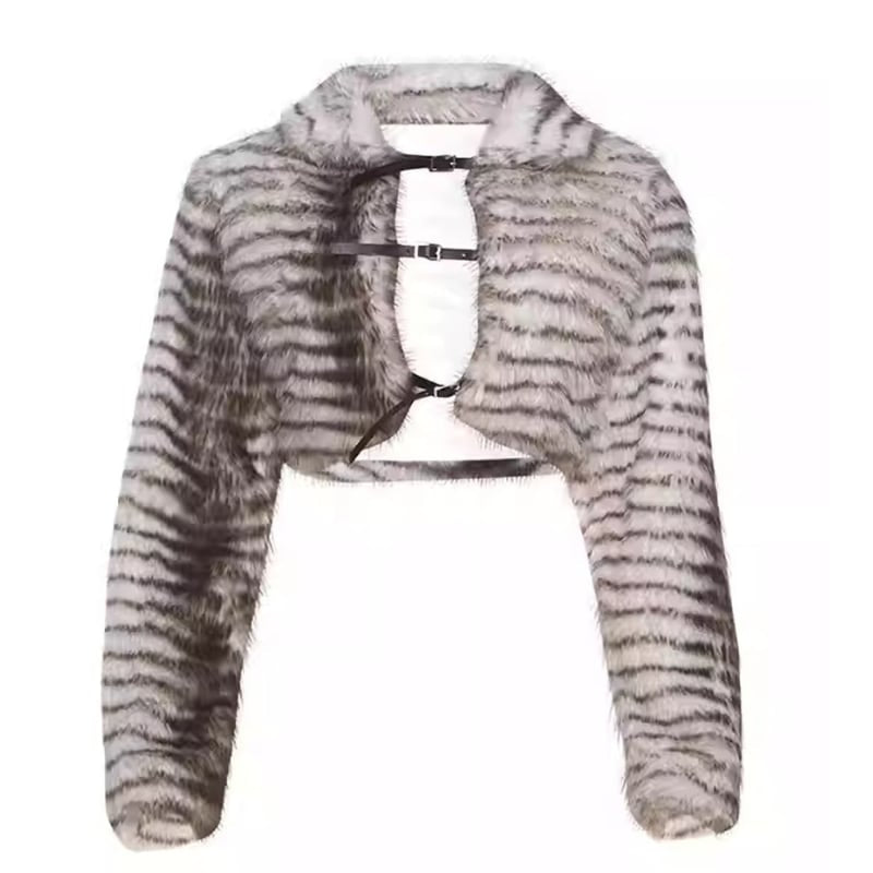 Untamed Cropped Faux Fur Jacket