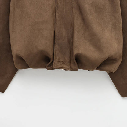 Ember Faux Suede Crop Jacket