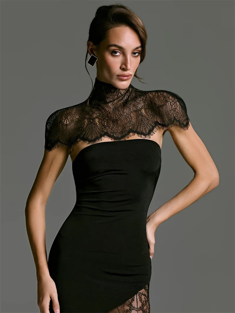 Étoile Gown - Black Lace Evening Dress