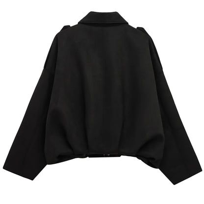 Ember Faux Suede Crop Jacket