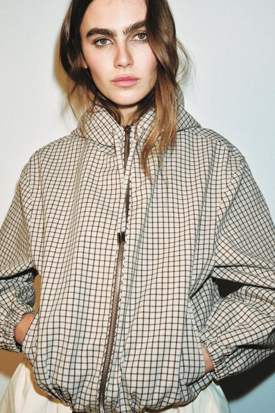 The Chloe Plaid Hooded Jacket