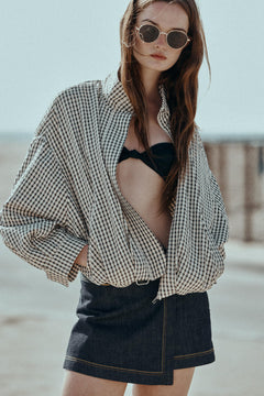 The Harper Plaid Bomber Jacket