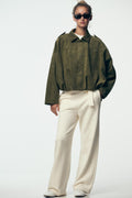 Ember Faux Suede Crop Jacket