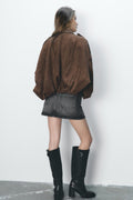 Ember Faux Suede Crop Jacket