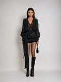 Valentina Mini Ruffle Lace Dress
