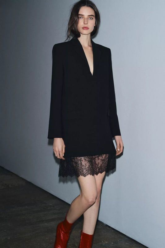 Ètoile Sleek Lace Blazer