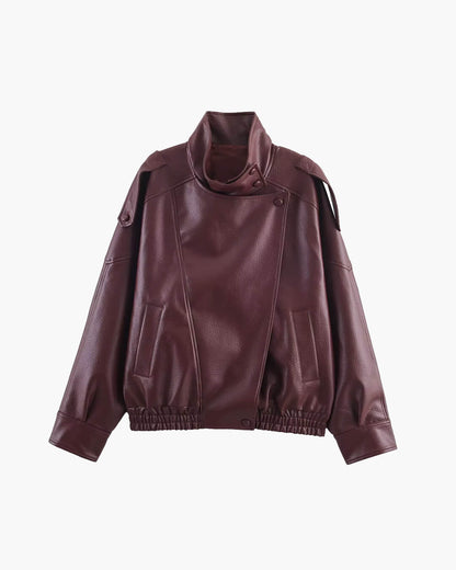 Dark Muse Oversized Leather Jacket
