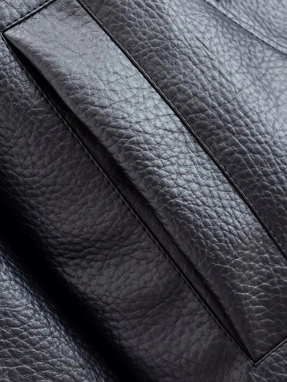 Dark Muse Oversized Leather Jacket