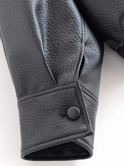 Dark Muse Oversized Leather Jacket