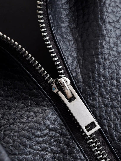 Dark Muse Oversized Leather Jacket