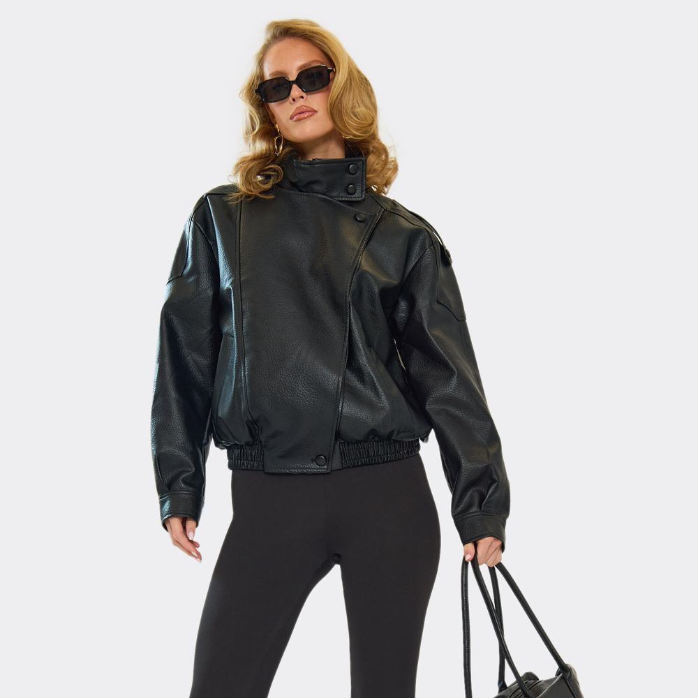 Dark Muse Oversized Leather Jacket