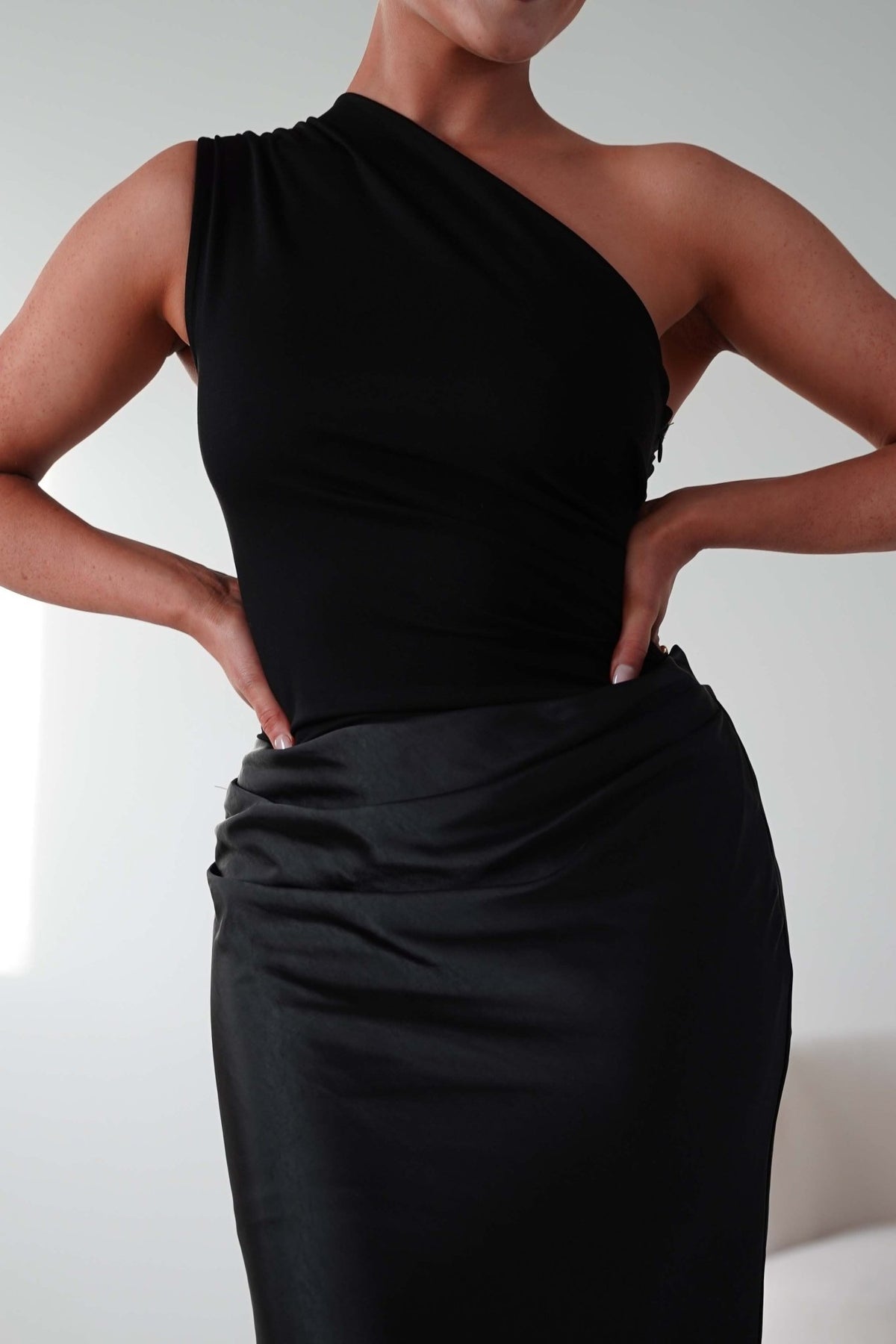 Silk Temptress One Shoulder Maxi Dress