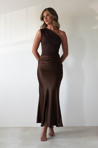 Silk Temptress One Shoulder Maxi Dress