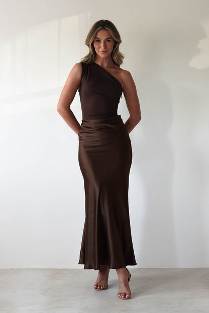Silk Temptress One Shoulder Maxi Dress