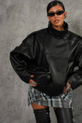 Dark Muse Oversized Leather Jacket