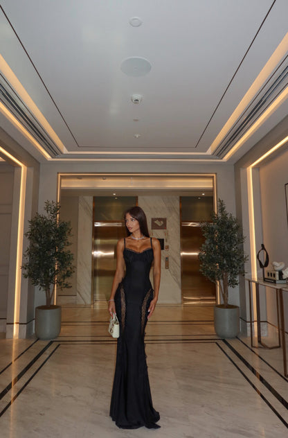 Voile de Minuit Sheer Maxi Dress