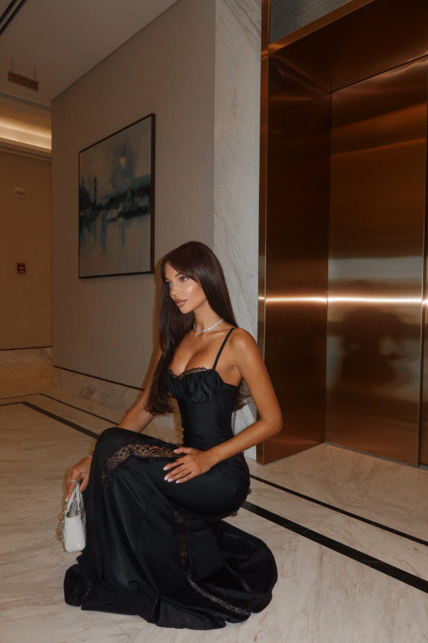 Voile de Minuit Sheer Maxi Dress