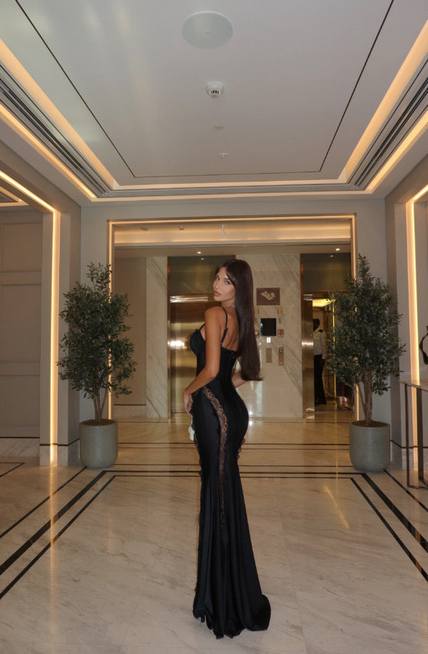 Voile de Minuit Sheer Maxi Dress