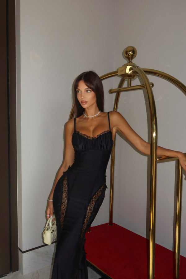 Voile de Minuit Sheer Maxi Dress