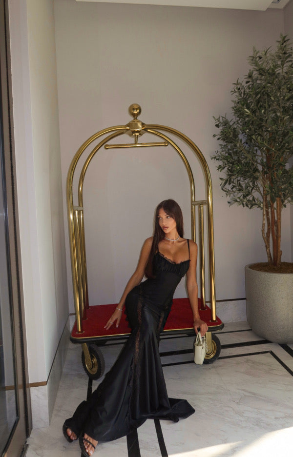 Voile de Minuit Sheer Maxi Dress