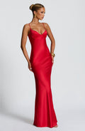 La Rouge Satin Maxi