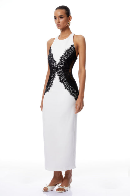 Elizabeth Lace Halter Maxi Dress