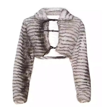 Untamed Cropped Faux Fur Jacket