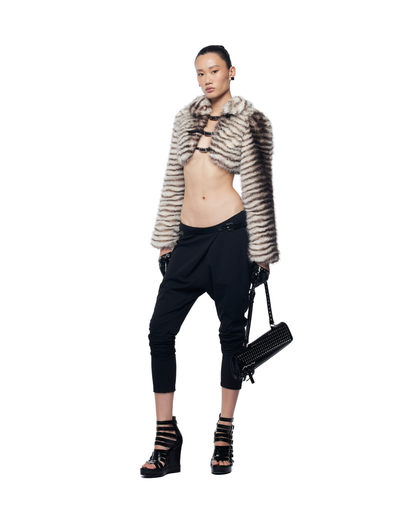 Untamed Cropped Faux Fur Jacket