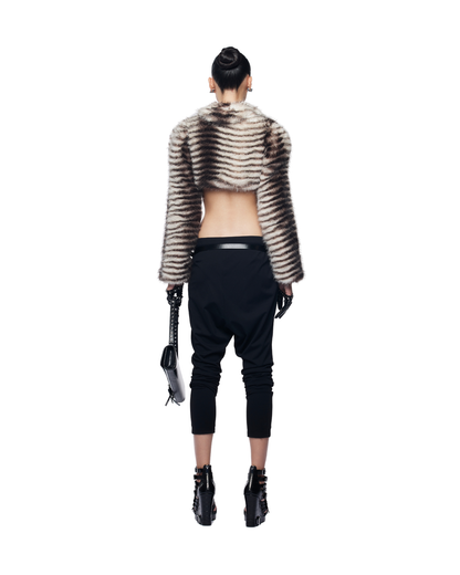 Untamed Cropped Faux Fur Jacket