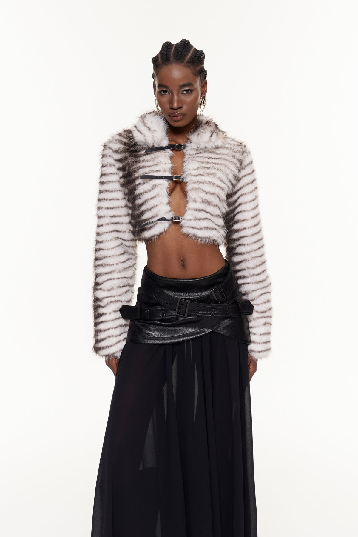 Untamed Cropped Faux Fur Jacket