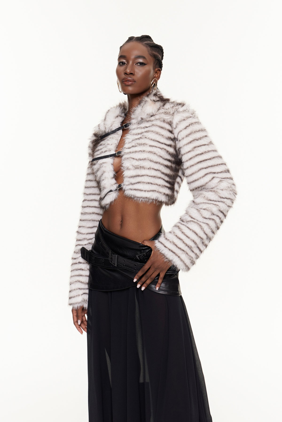 Untamed Cropped Faux Fur Jacket