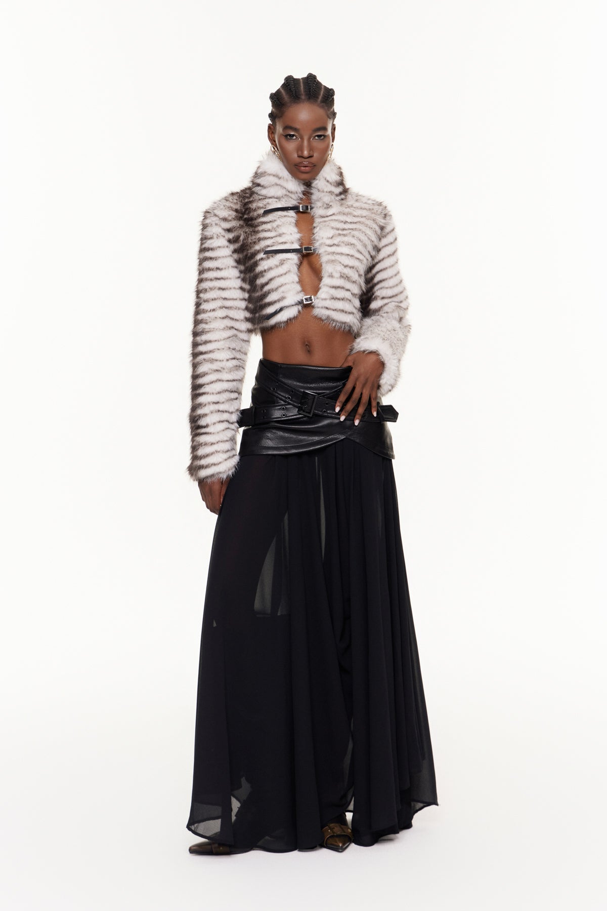 Untamed Cropped Faux Fur Jacket