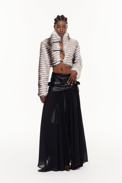 Untamed Cropped Faux Fur Jacket
