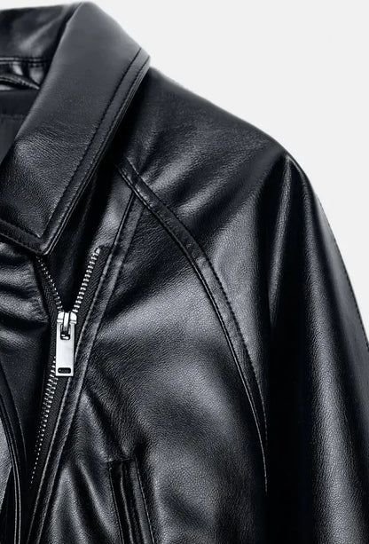 Ryder Faux Leather Peplum Jacket