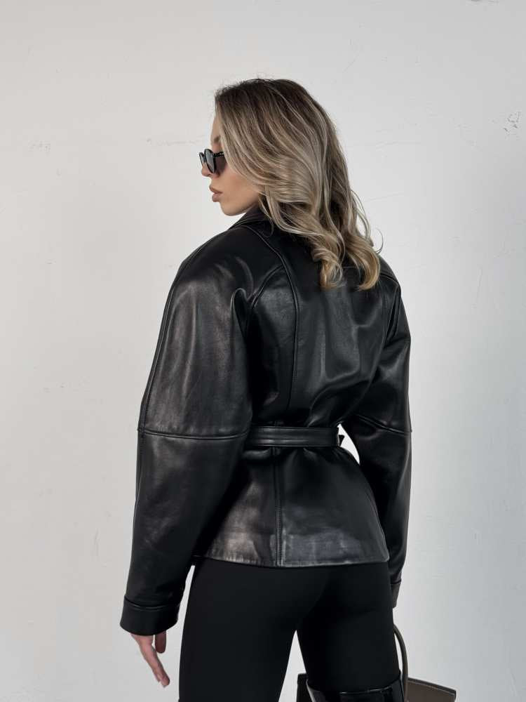 Ryder Faux Leather Peplum Jacket