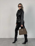 Ryder Faux Leather Peplum Jacket