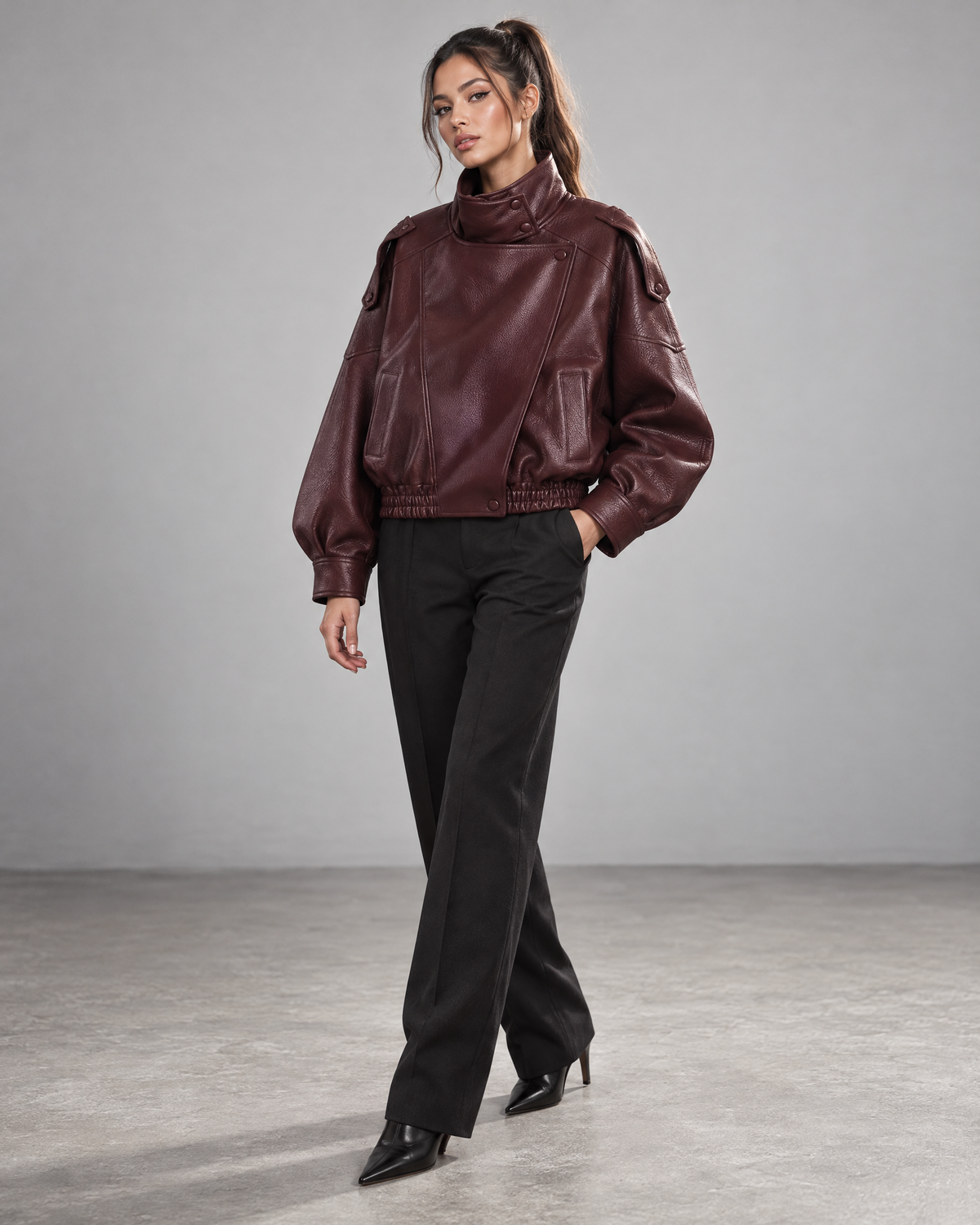 Dark Muse Oversized Leather Jacket
