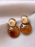 Ember Glow Tiger Stone Earrings