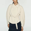 Belted Tailored Cropped Jacket