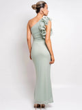 Frosted Floral Off Shoulder Maxi Dress