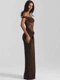 Mirevella One Shoulder Lace Maxi