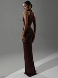 Brun Sucrè - No.2 Ruched Maxi Dress