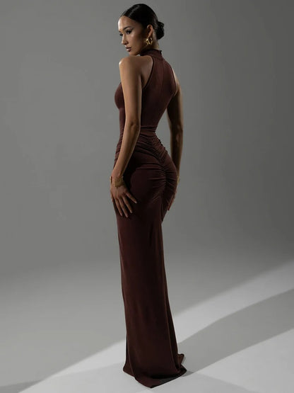 Brun Sucrè - No.2 Ruched Maxi Dress