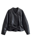 Ryder Faux Leather Peplum Jacket