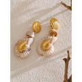 Capri Gold Shell Earrings