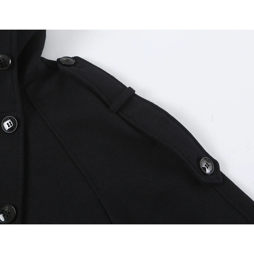 Chic High Neck Cropped Coat