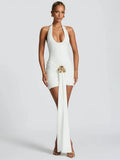 Zarinè Sculpted Golden Halter Mini