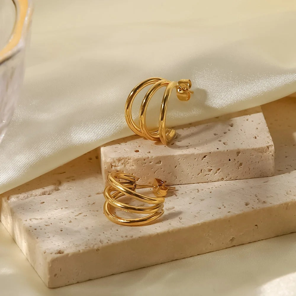 Triple Orbit Earrings