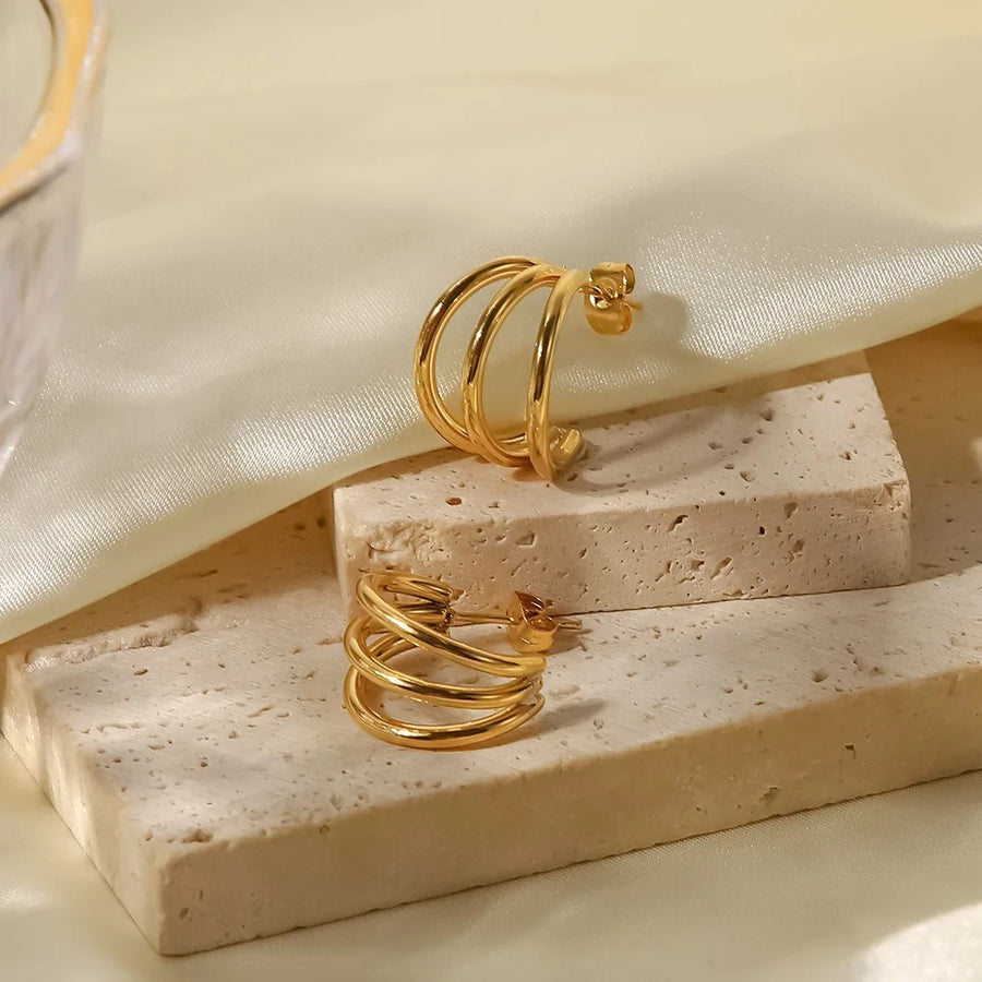 Triple Orbit Earrings