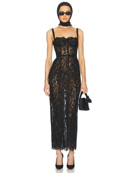 L'Ombre Sheer Lace Maxi